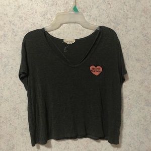 “I’m Not Your Doll” Grey Crop Top